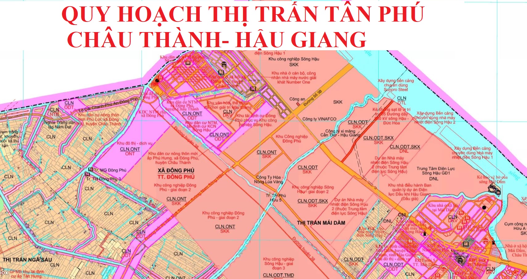 Quy hoạch thị Thị Trấn Đông Phú, huyện Châu Thành, tỉnh Hậu Giang