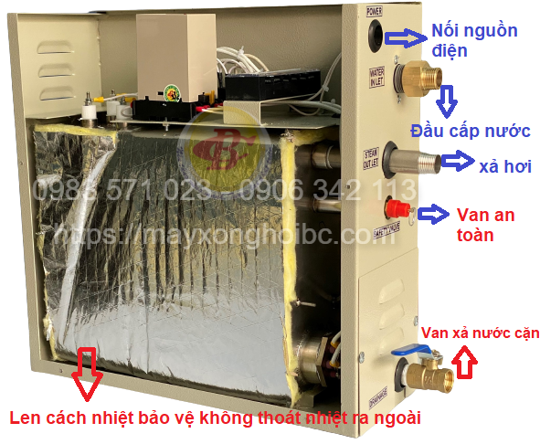 máy xông hơi ướt bc4.5kw