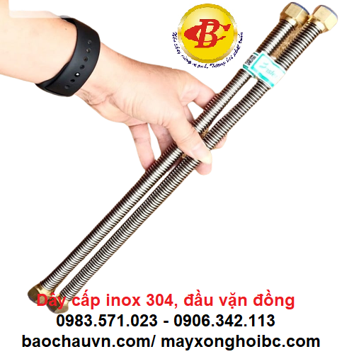 dây cấp máy xông hơi bằng inox 304