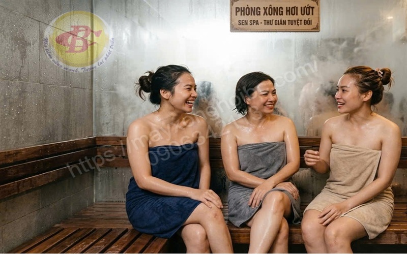 Xông hơi ướt giúp giảm béo, chông lão hóa da