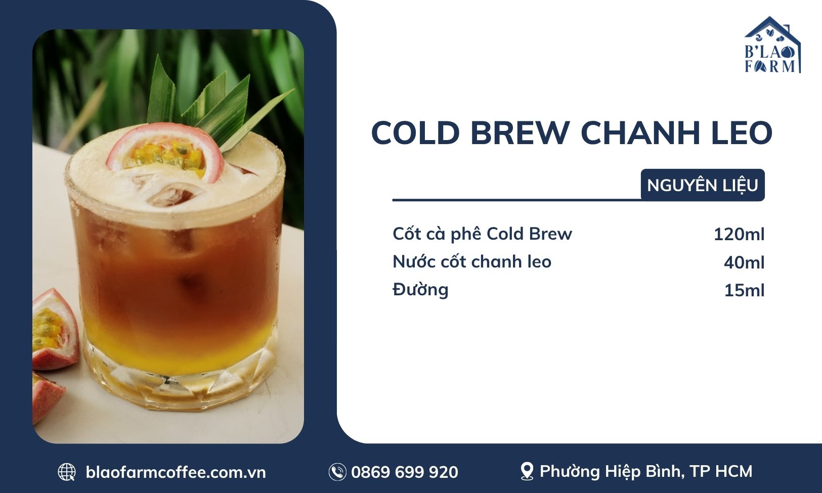 Công thức pha Coldbrew Chanh Leo