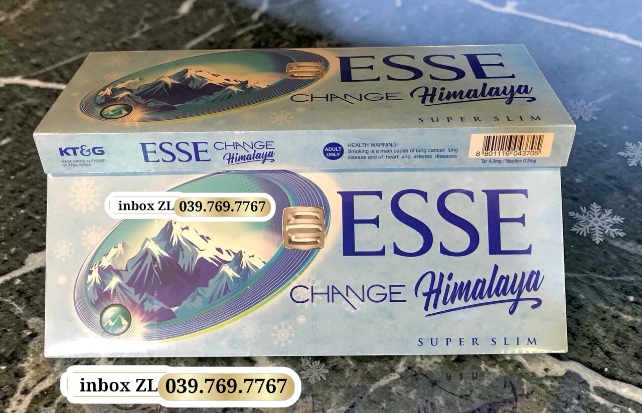 Thuốc lá Esse Change Himalaya, Esse Change Himalaya, Thuốc lá Esse Himalaya, Thuốc Himalaya xanh, Thuốc Essse xanh xi gum, Thuốc lá Essse Himalay bạc hà, Essse Change Himalay super slims, Thuốc lá Esse Himalaya 4mg, thuốc lá esse Hàn Quốc, thuốc lá Esse đ