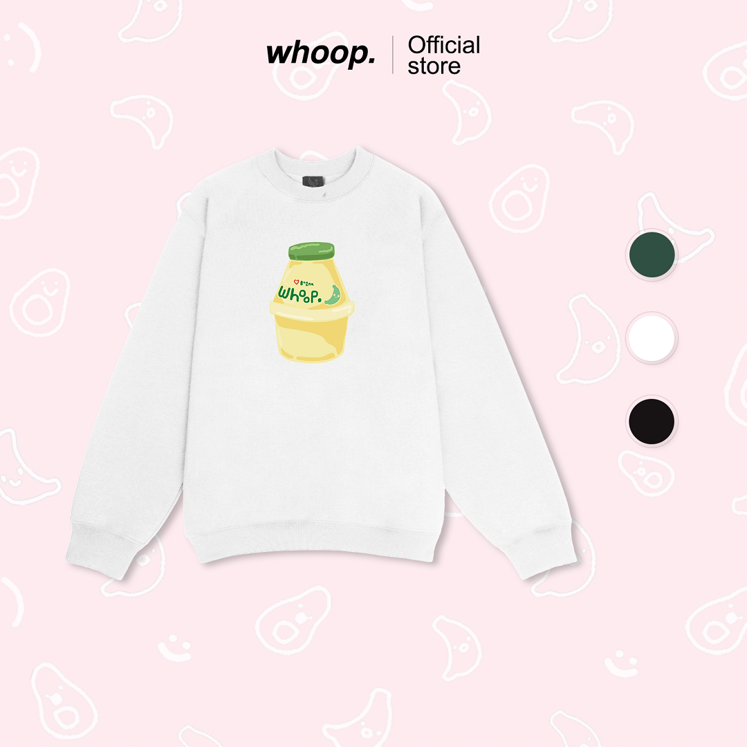 Áo Sweater WHOOP. “Mlem Sữa Chuối”