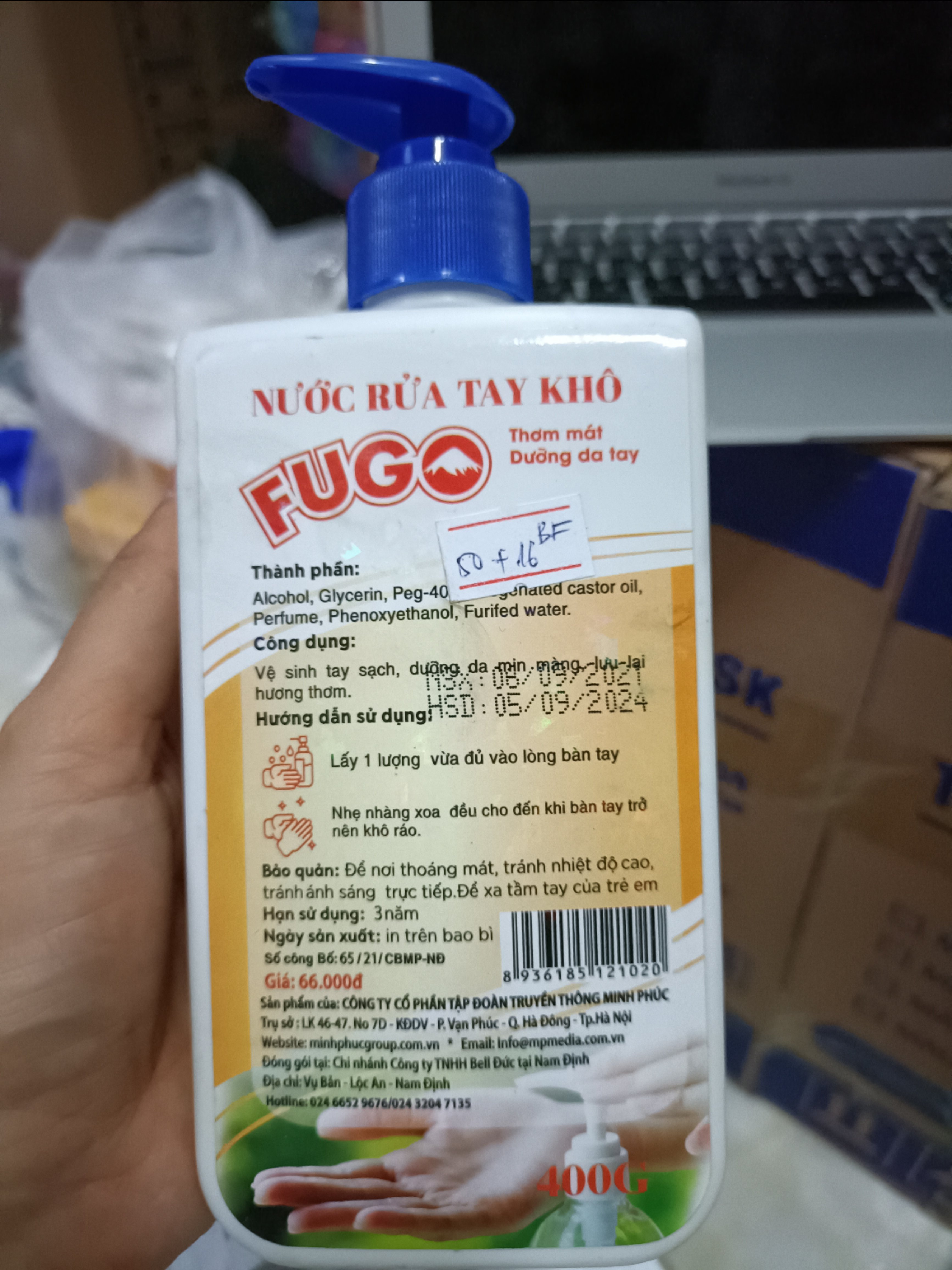 Nước rửa tay khô Fugo