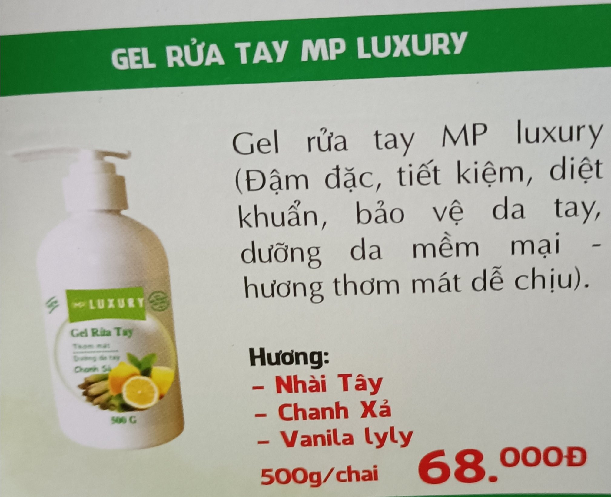 NƯỚC RỬA TAY KHÔ MP