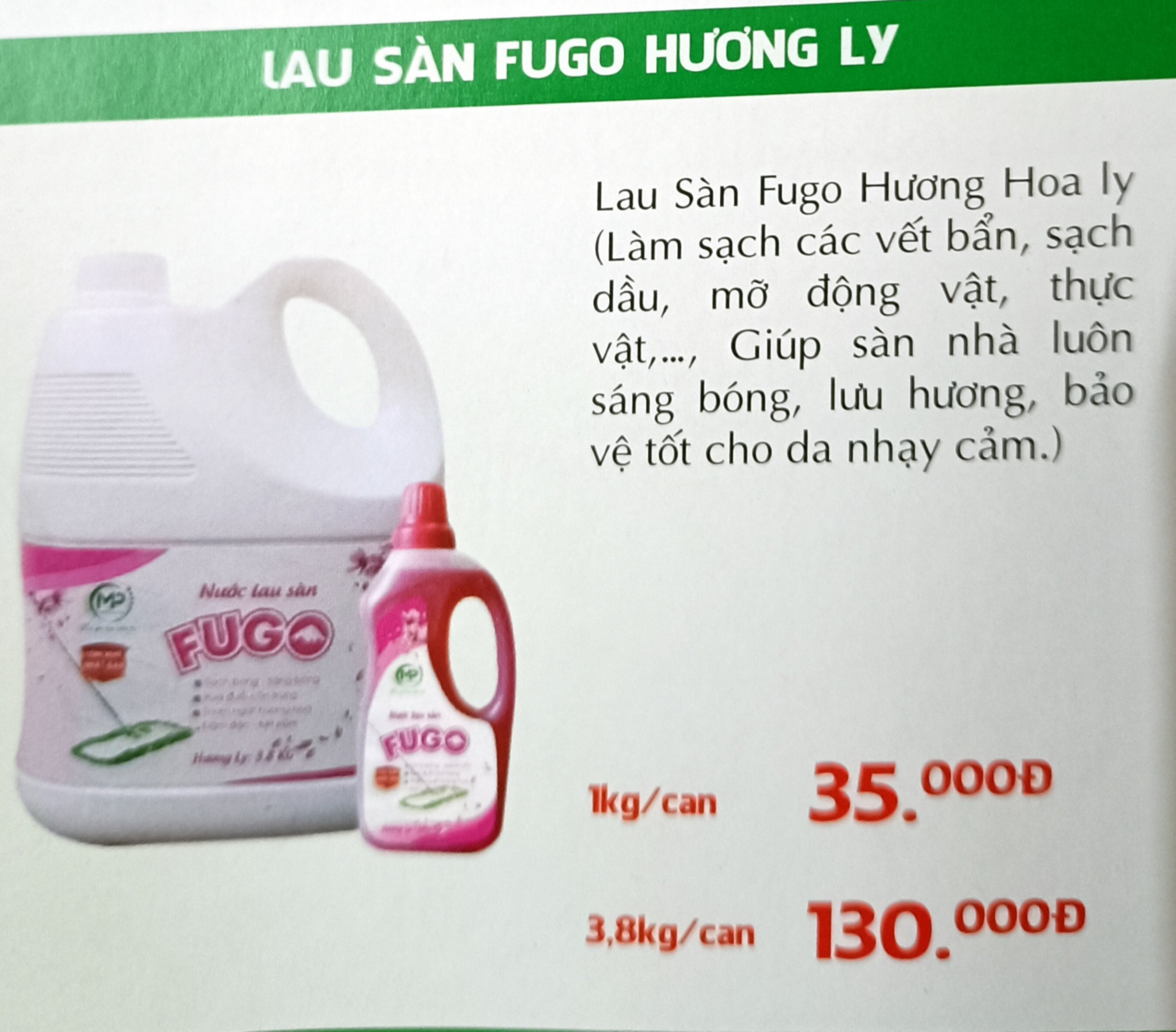 Nước lau sàn Hương Ly
