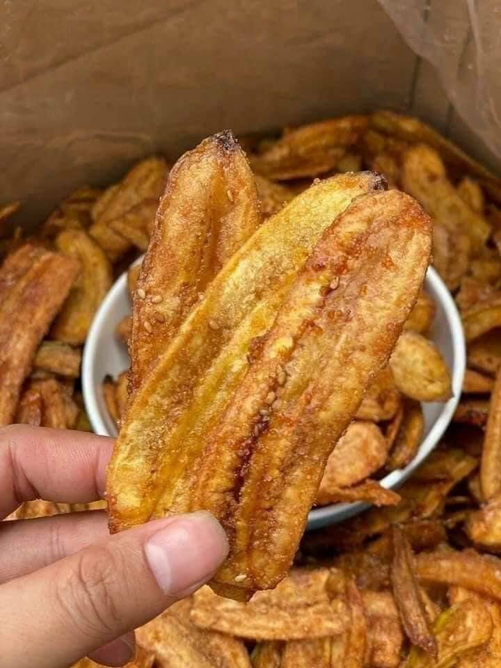 Chuối sấy mè gừng giòn