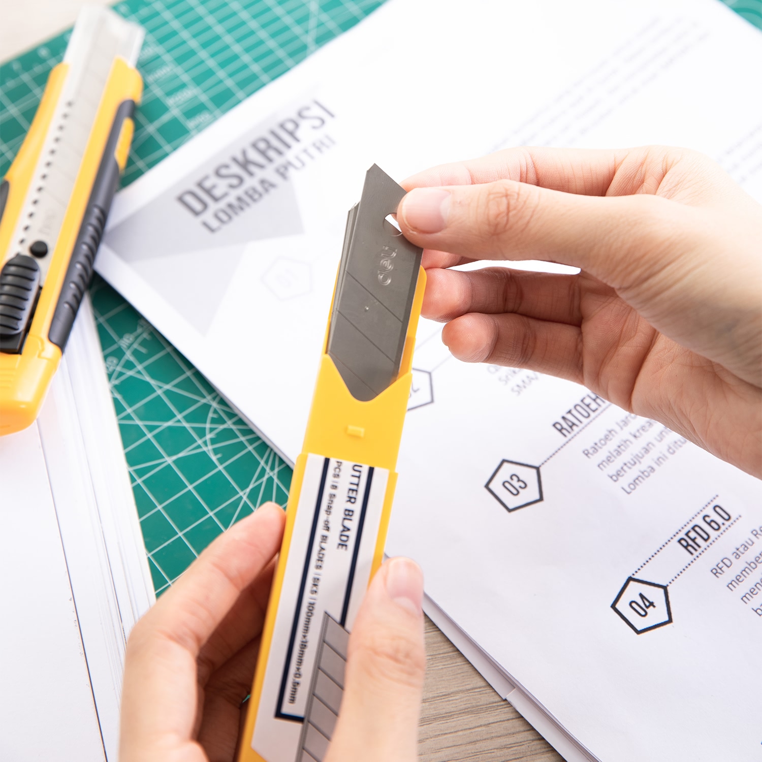 Hộp lưỡi dao rọc giấy có bao nhiêu lưỡi