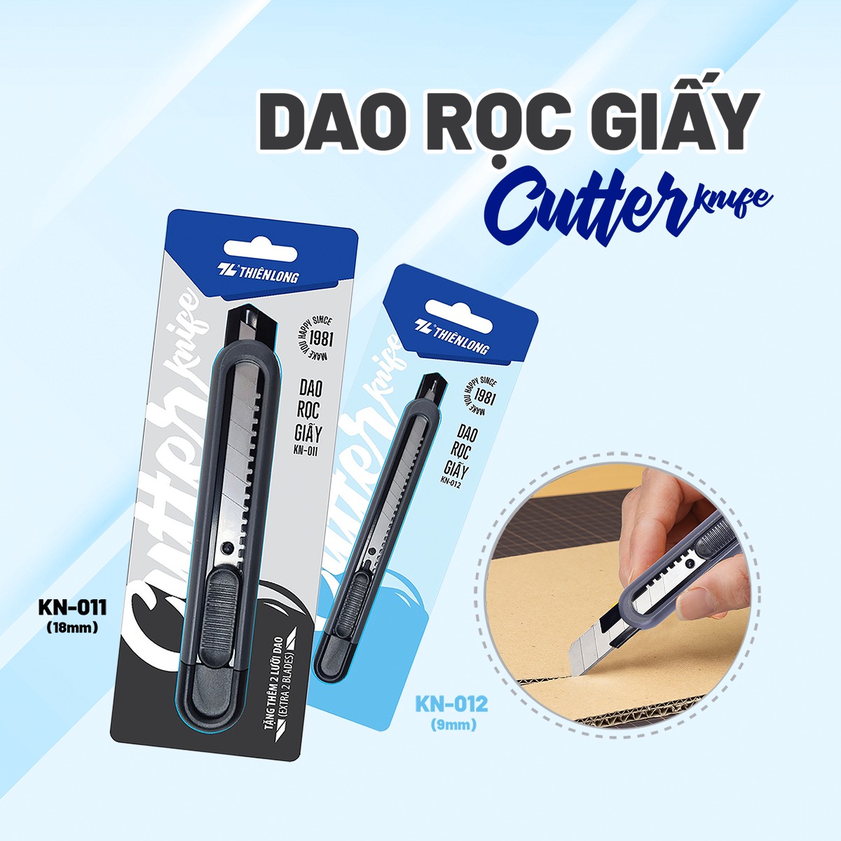 Top 5 Mẫu Dao Rọc Giấy Thiên Long