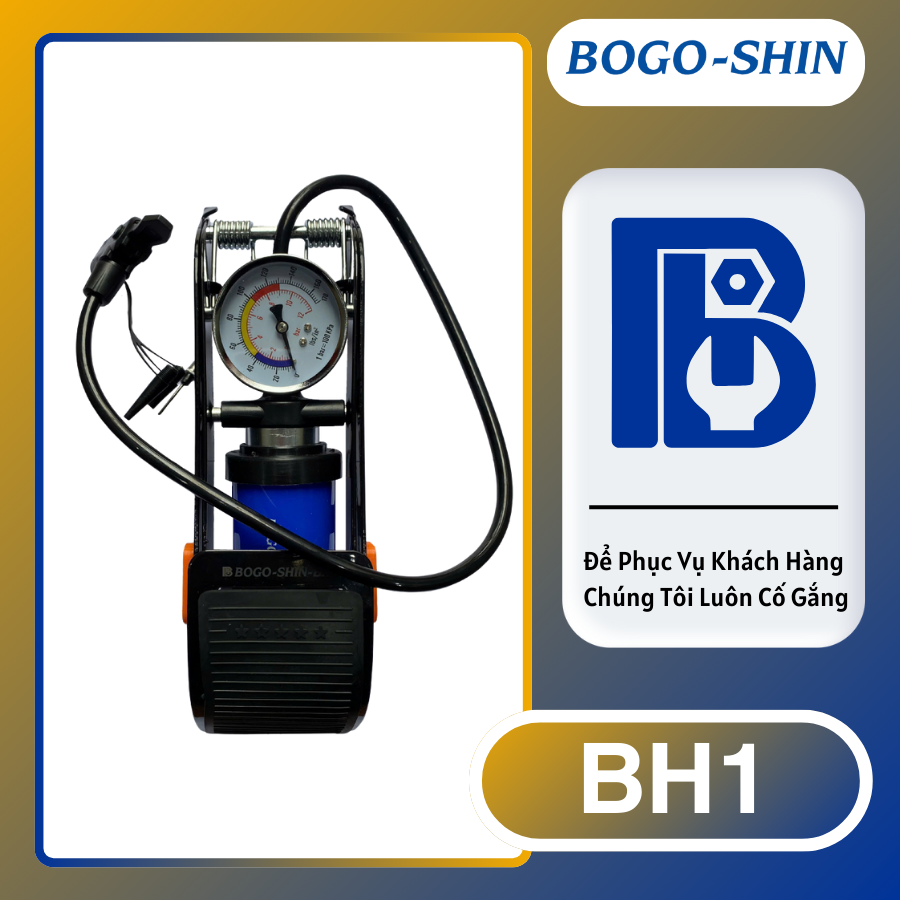 Bơm Hơi Đạp Chân Một Xi Lanh & Hai Xi Lanh Bogo-Shin