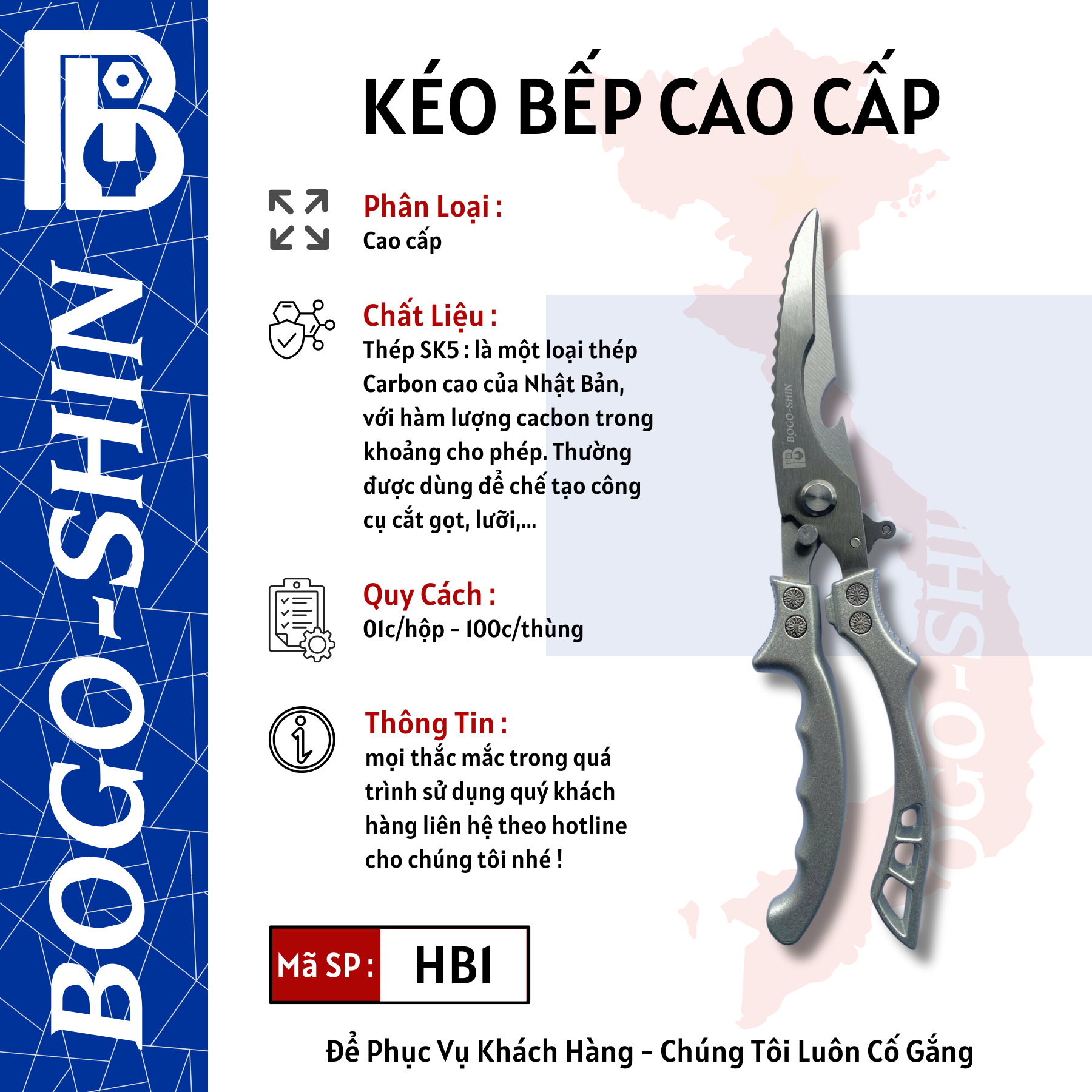 Kéo Bếp Cao Cấp Bogo-Shin