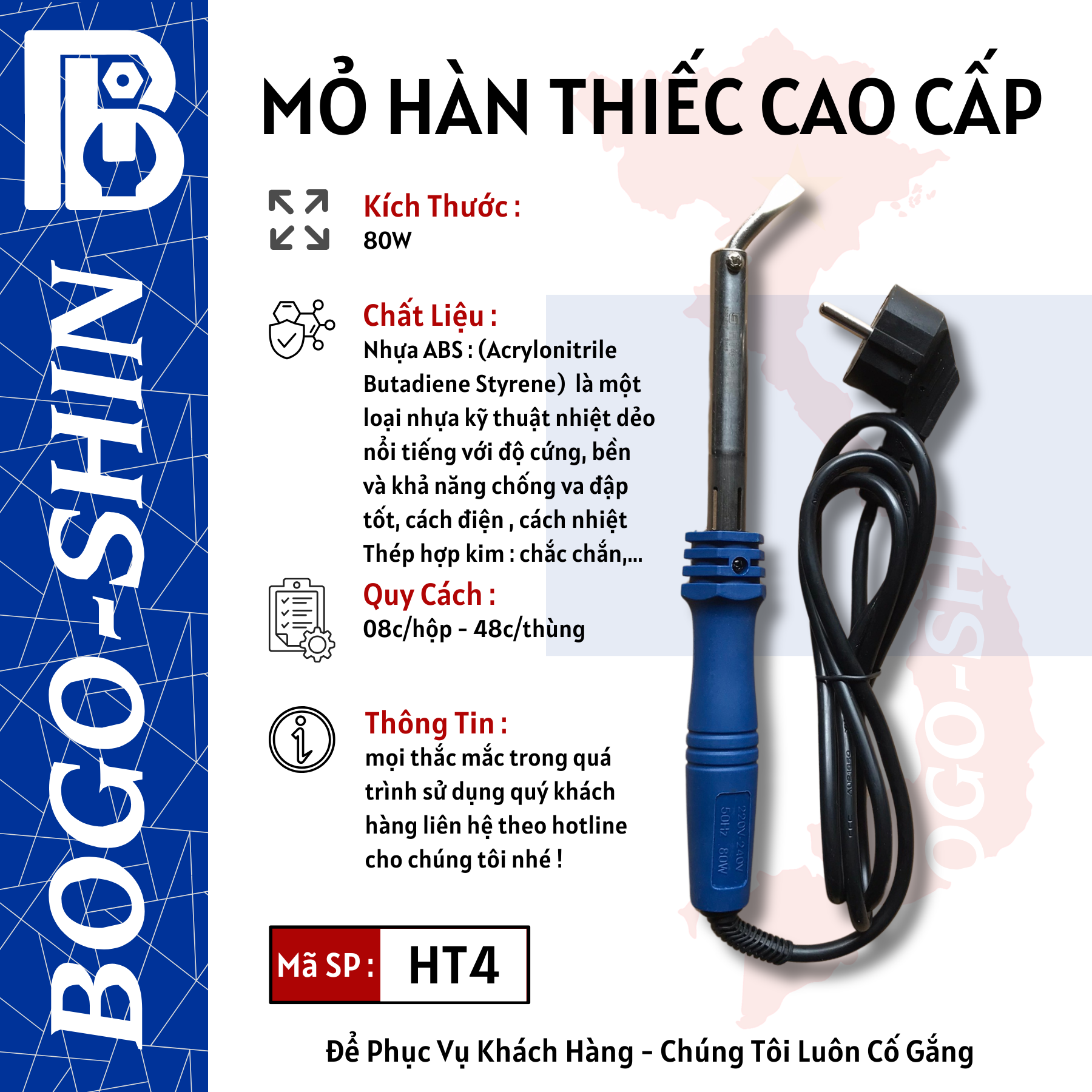 Mỏ Hàn Thiếc Cao Cấp 60W & 80W Bogo-Shin