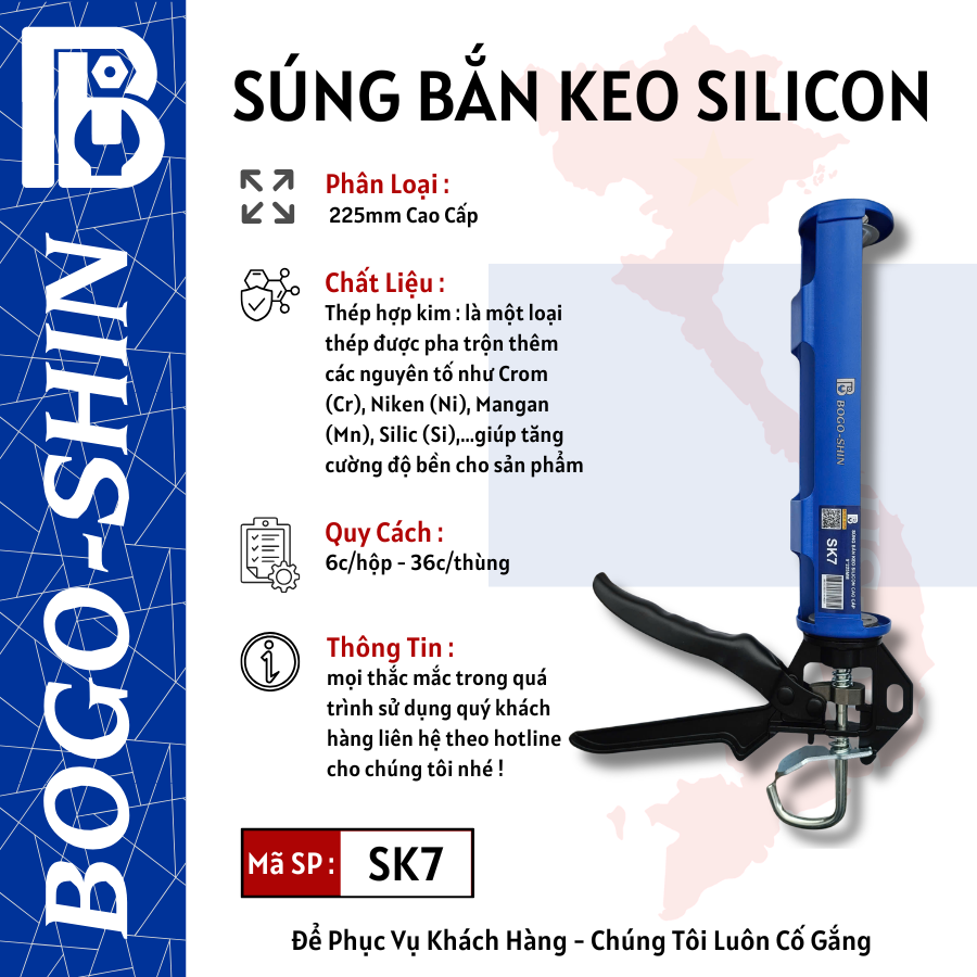Súng Bắn Keo Silicon Cao Cấp Bogo-Shin