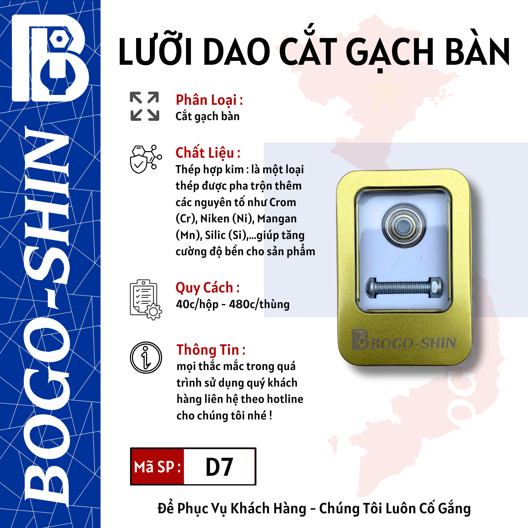 Lưỡi Dao Cắt Gạch Bàn Bogo-Shin