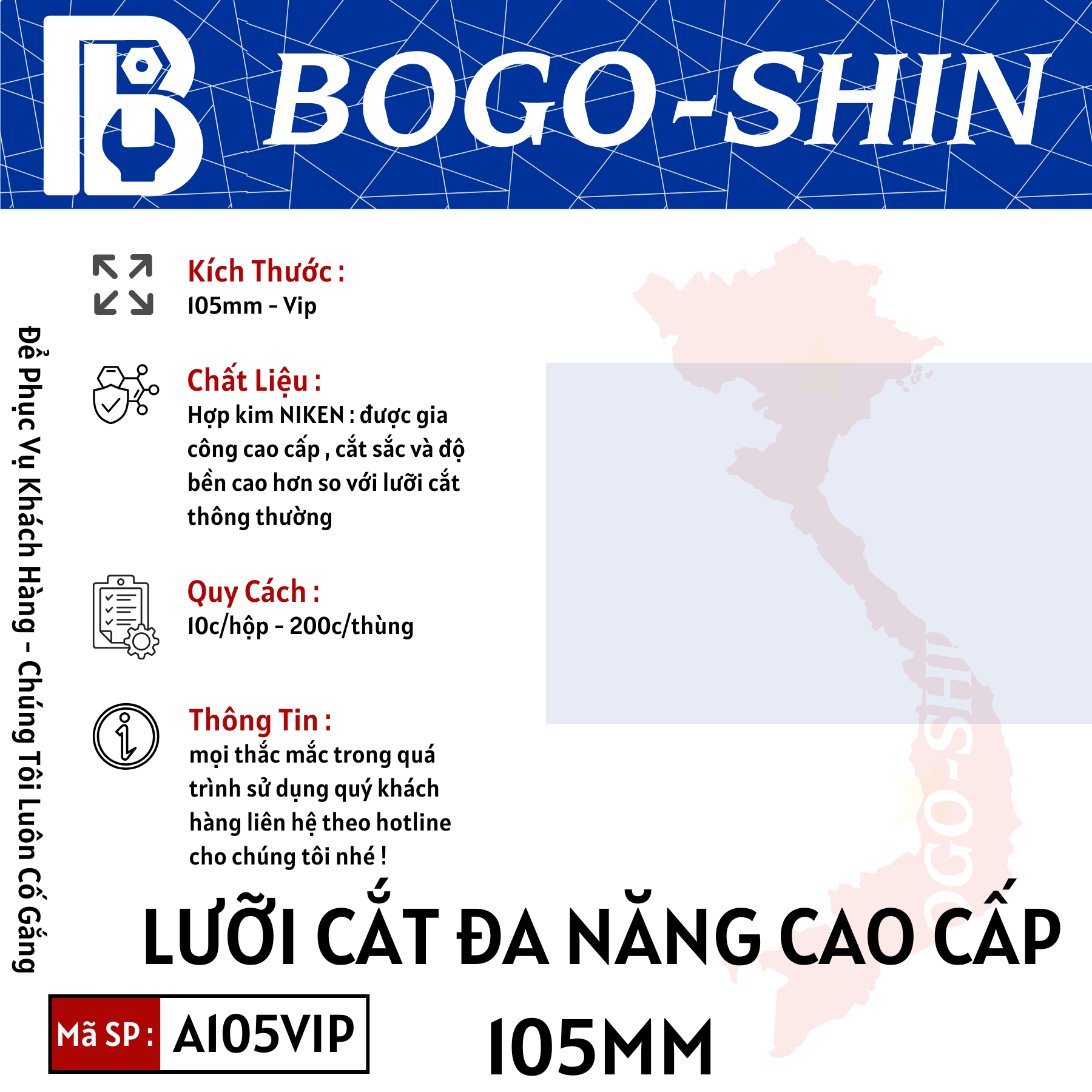 Lưỡi Cắt Đa Năng Cao Cấp 105mm Bogo-Shin