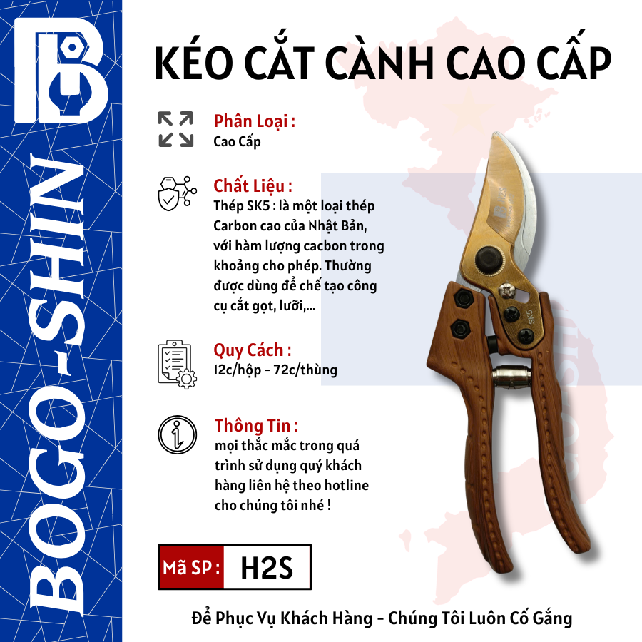 Kéo Cắt Cành Cao Cấp BoGo-Shin