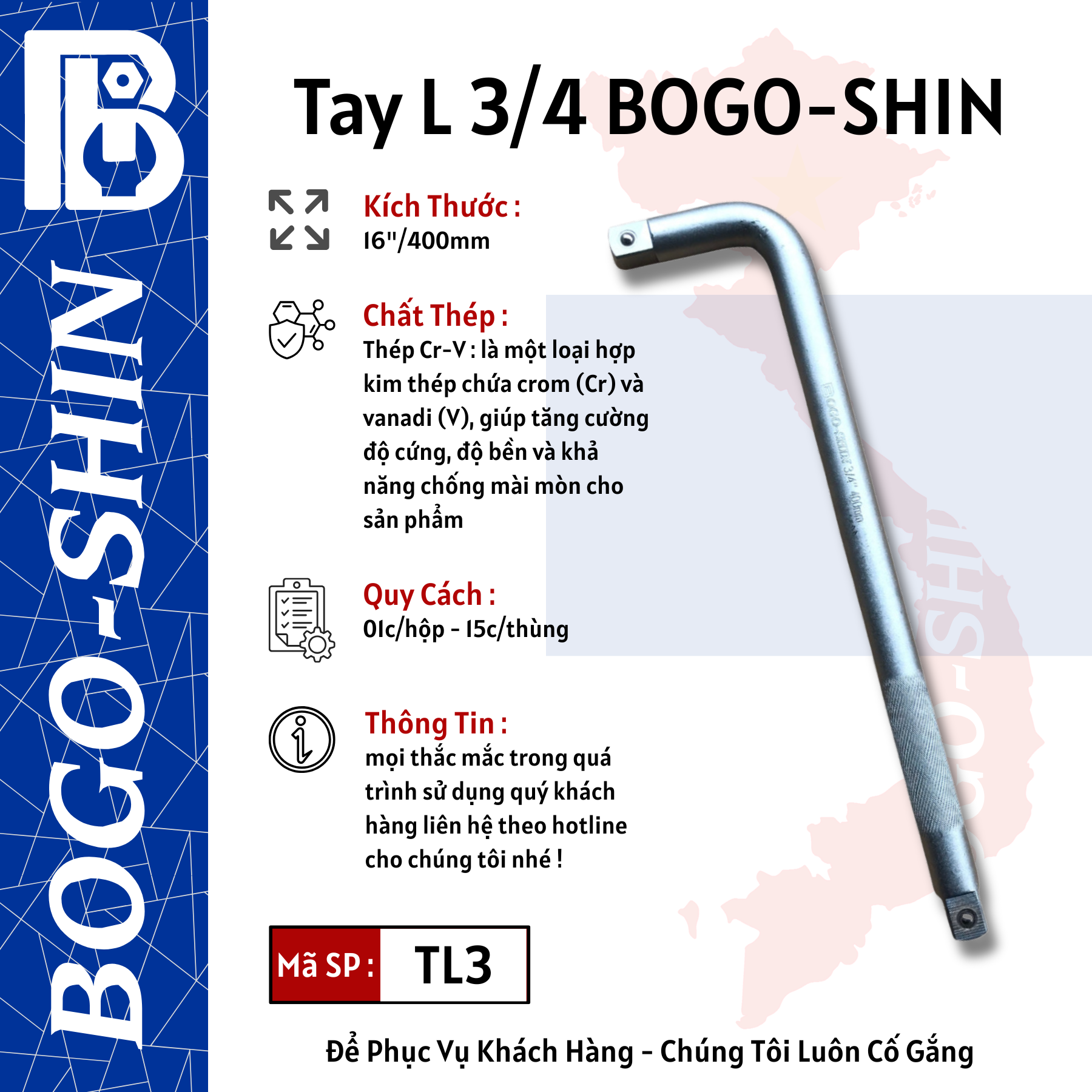 Tay L 3/4 Bogo-Shin 16"/400mm
