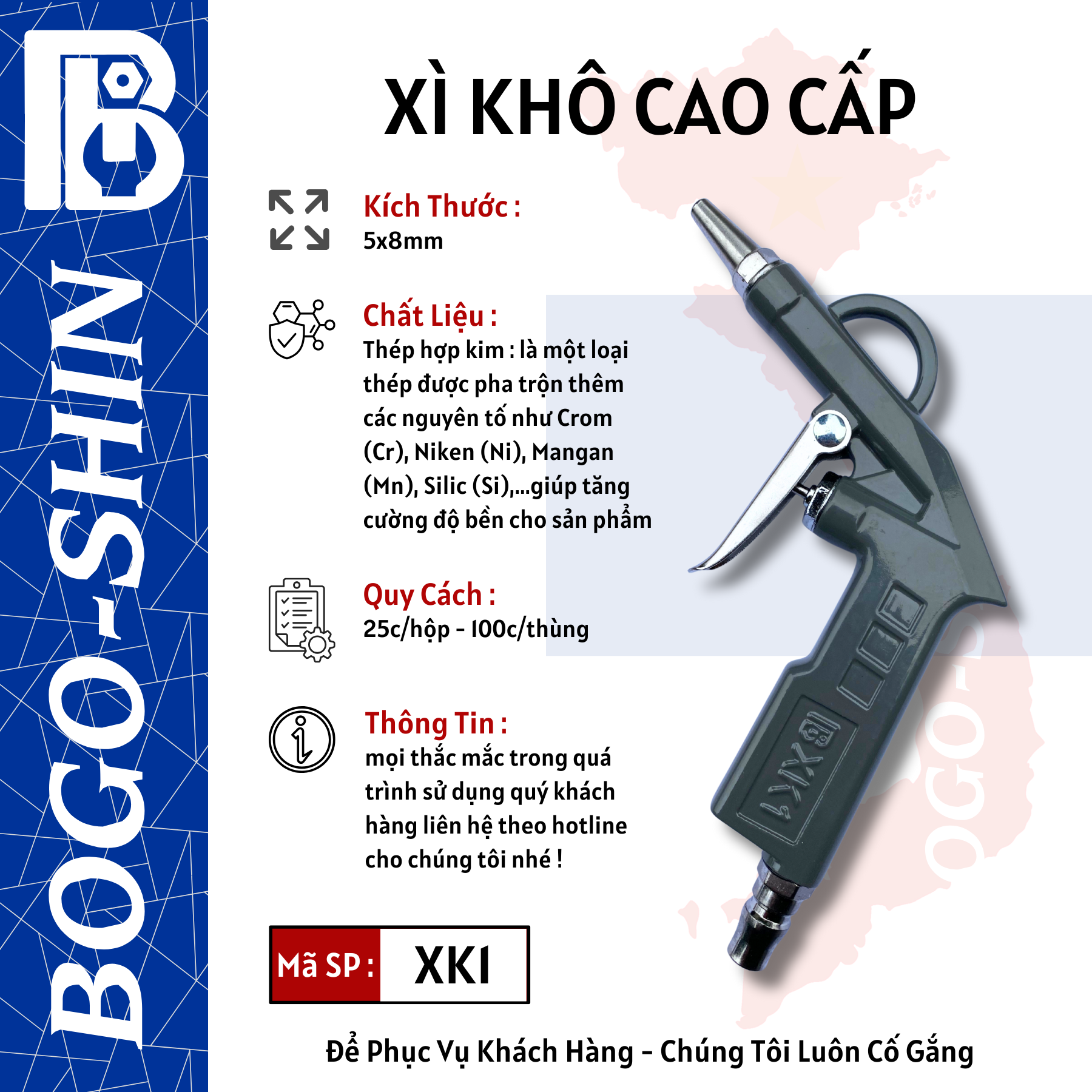 Xì Khô Cao Cấp 5x8mm Bogo-Shin