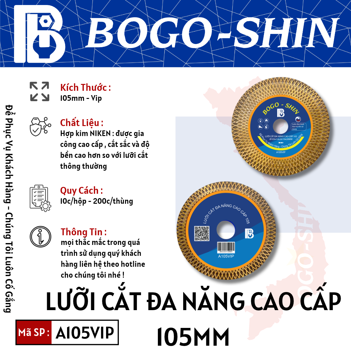 Lưỡi Cắt Đa Năng Cao Cấp 105mm Bogo-Shin