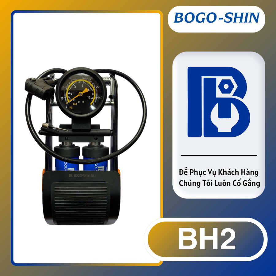 Bơm Hơi Đạp Chân Một Xi Lanh & Hai Xi Lanh Bogo-Shin