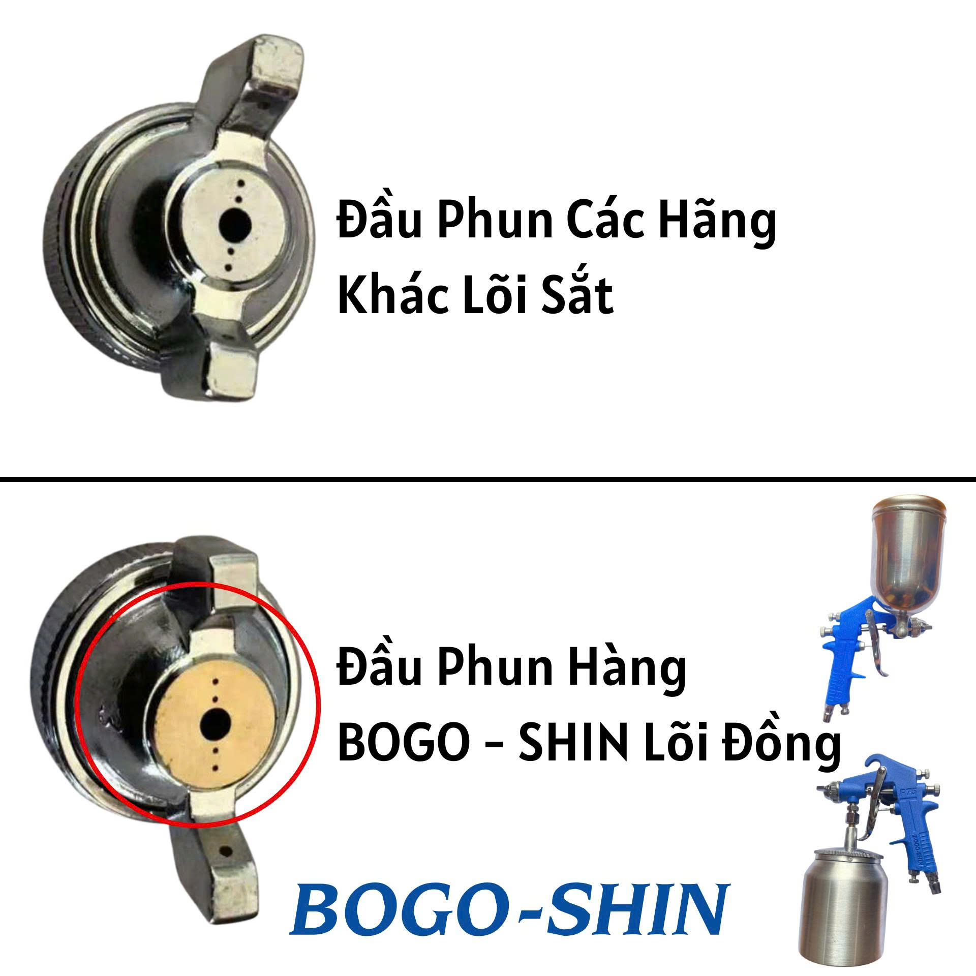 Súng Phun Sơn 400ml & 750ml Bogo-Shin