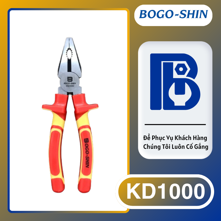 Kìm Điện Cách Điện BOGO-SHIN VDE 8x200mm