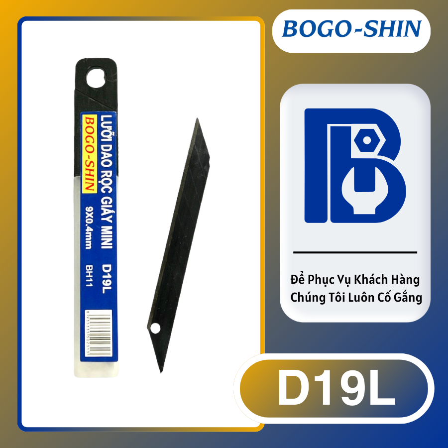 Lưỡi Dao Rọc Giấy Mini 9X0.4mm BOGO-SHIN