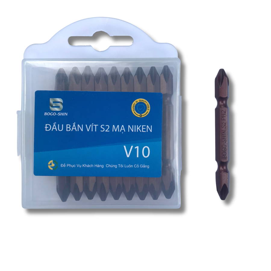 Đầu Bắn Vít Mạ Niken BOGO-SHIN 4 Cạnh 65mm