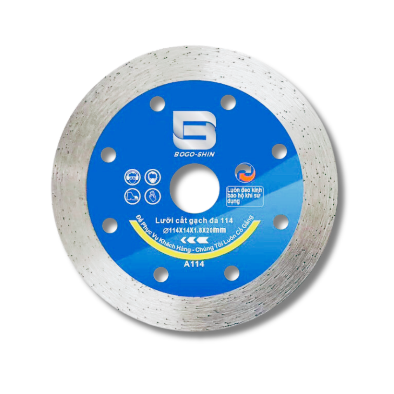 Lưỡi Cắt Gạch BOGO - SHIN  114mm Liền