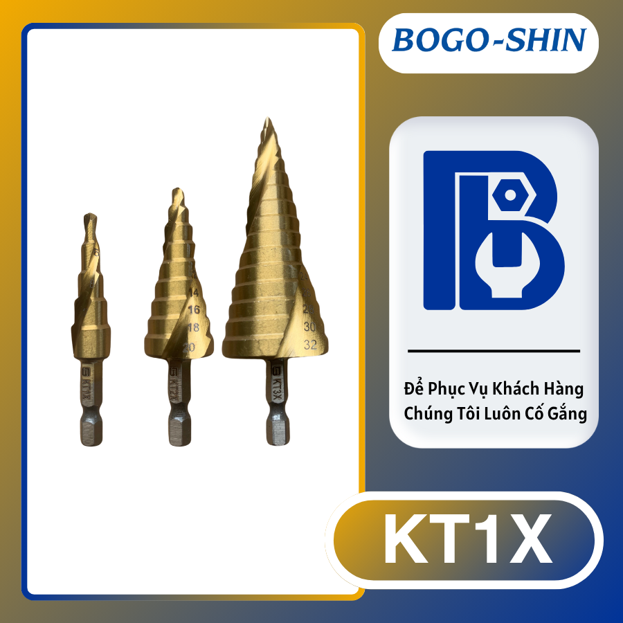 Mũi Khoan Tháp Lẻ Xoắn BOGO-SHIN 4-12mm, 4-20mm, 4-32mm