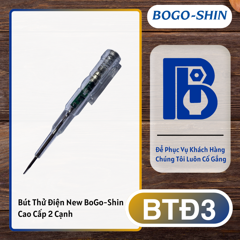 Bút Thử Điện New BOGO-SHIN Cao Cấp 2 Cạnh