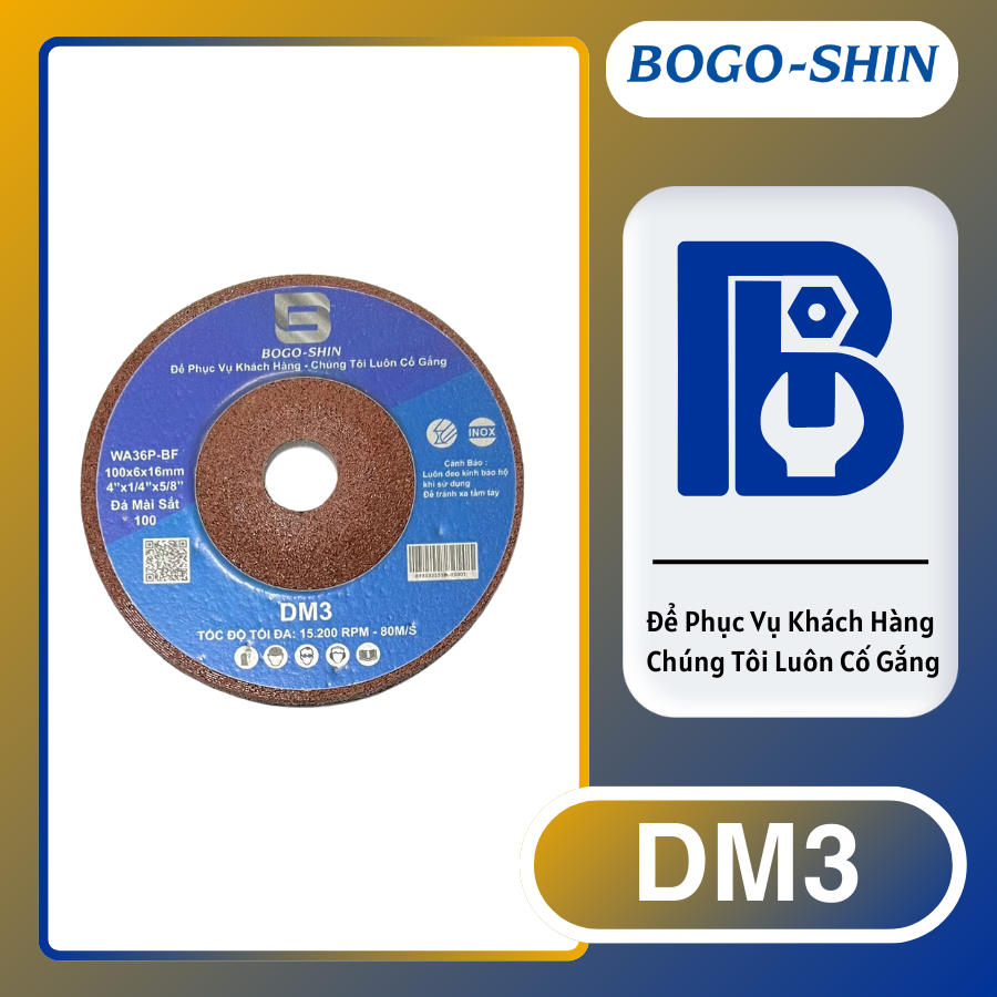 Đá Mài Đỏ BOGO-SHIN 100x6x16mm