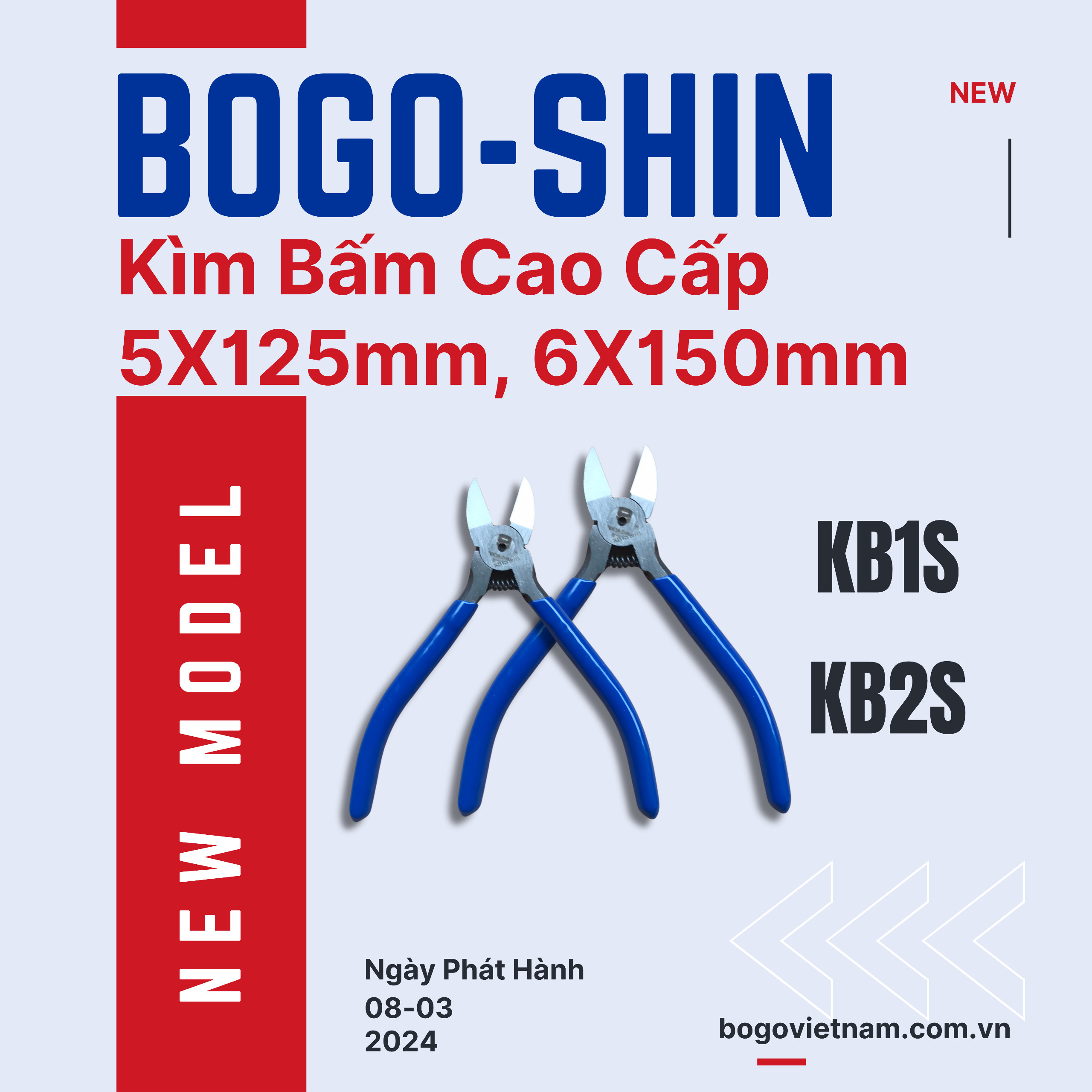 Kìm Bấm Cao Cấp 5x125mm và 6x150mm BOGO-SHIN