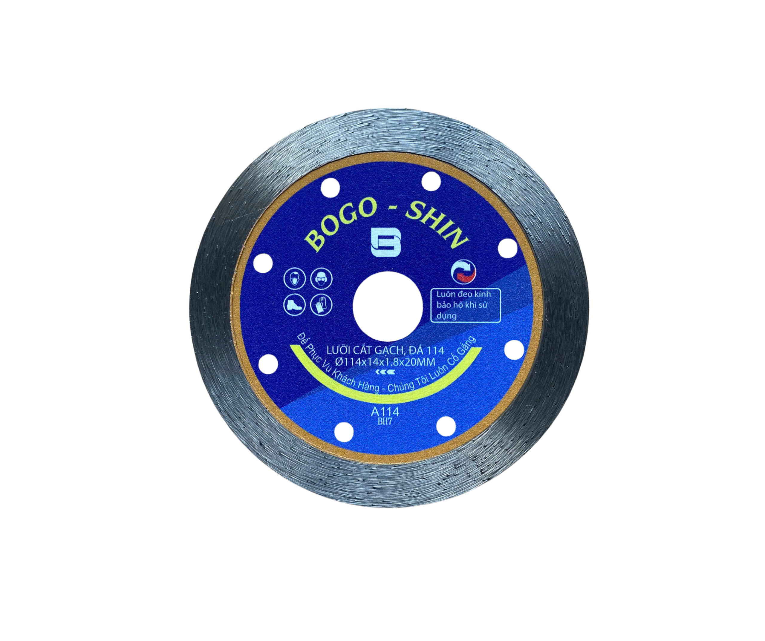 Lưỡi Cắt Gạch BOGO - SHIN  114mm Liền