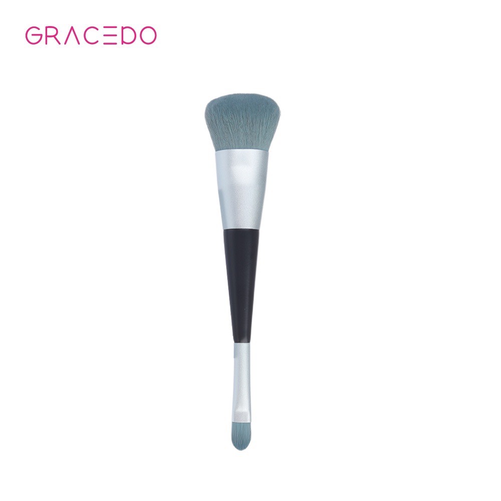 GRACEDO 1 Gậy Cọ Trang Điểm Hai Đầu Màu Xanh Xám Cầm Tay Cao Cấp