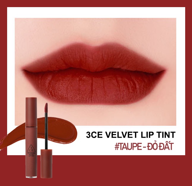 Son Kem Lì 3CE Mịn Màng Như Nhung 3CE Velvet Lip Tint 4g | Official Store Lip Make up Cosmetic