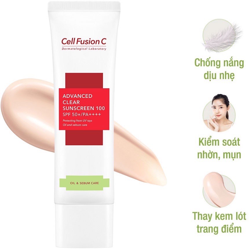 Kem chống nắng Cell Fusion C Laser / Clear / Toning Suncreen 50ml