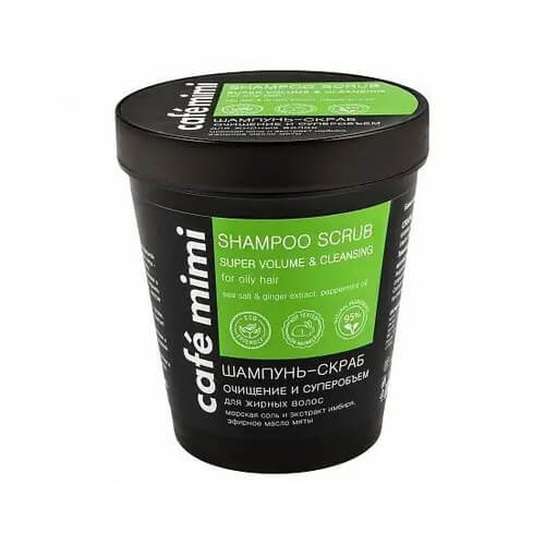 Cafe Mimi Dầu Gội Tẩy Tế Bào Chết Da Đầu Super Volume & Cleansing Shampoo Scrub xanh lá 330g