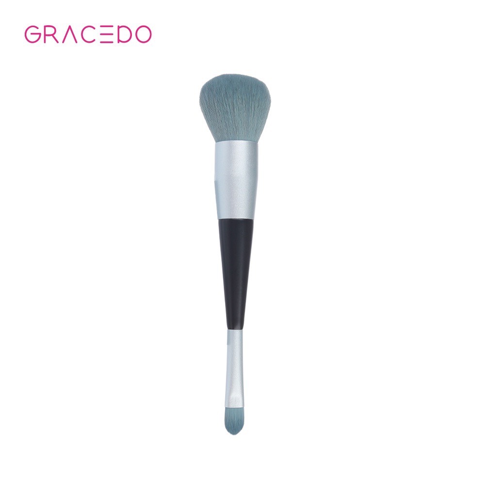 GRACEDO 1 Gậy Cọ Trang Điểm Hai Đầu Màu Xanh Xám Cầm Tay Cao Cấp