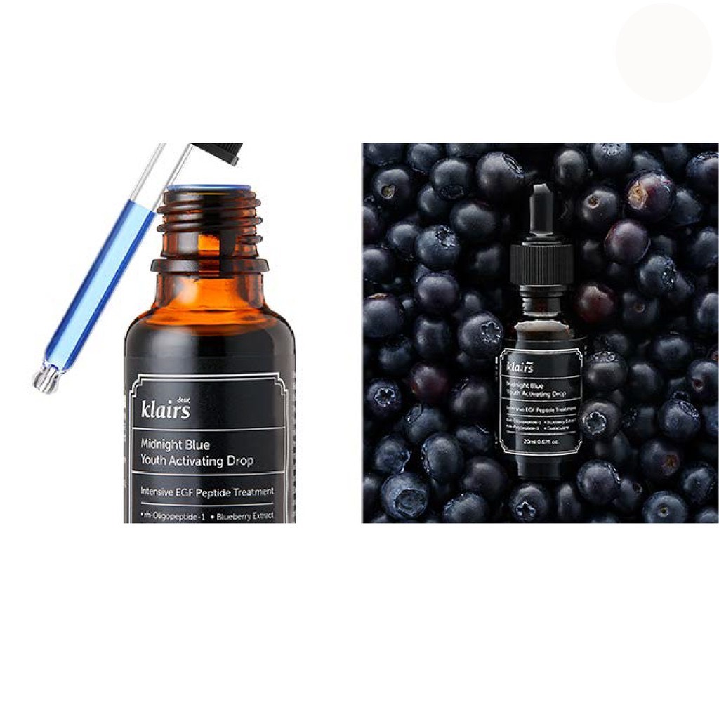Tinh chất dưỡng làm dịu, phục hồi da Klairs Midnight Blue Youth Activating Drop 20ml