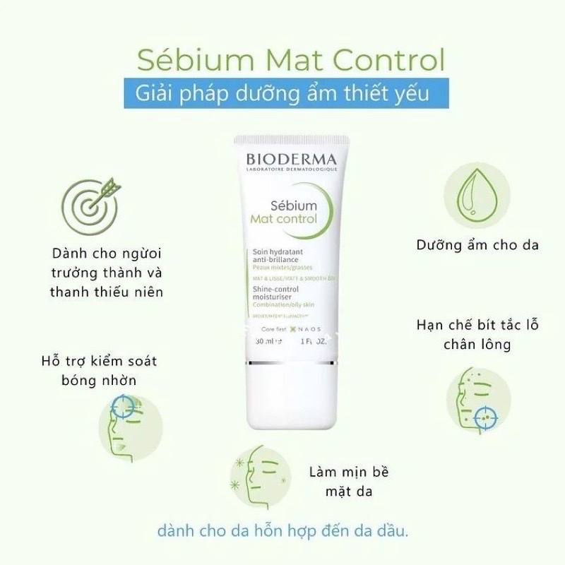 Kem se nhỏ lỗ chân lông Bioderma Sebium Pore Refiner 30ml