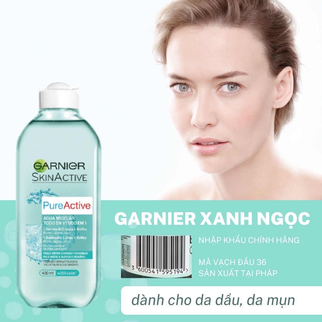 Tẩy trang Ganier Pháp 400ml