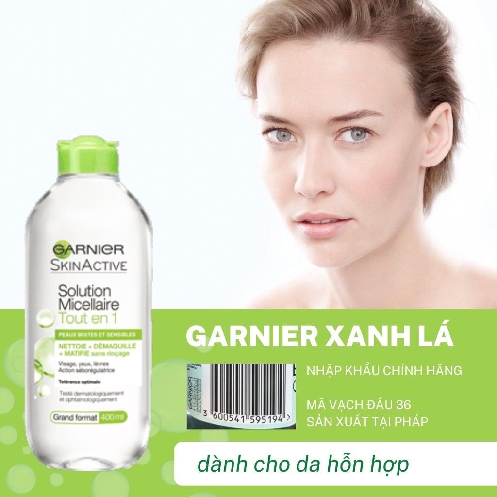 Tẩy trang Ganier Pháp 400ml