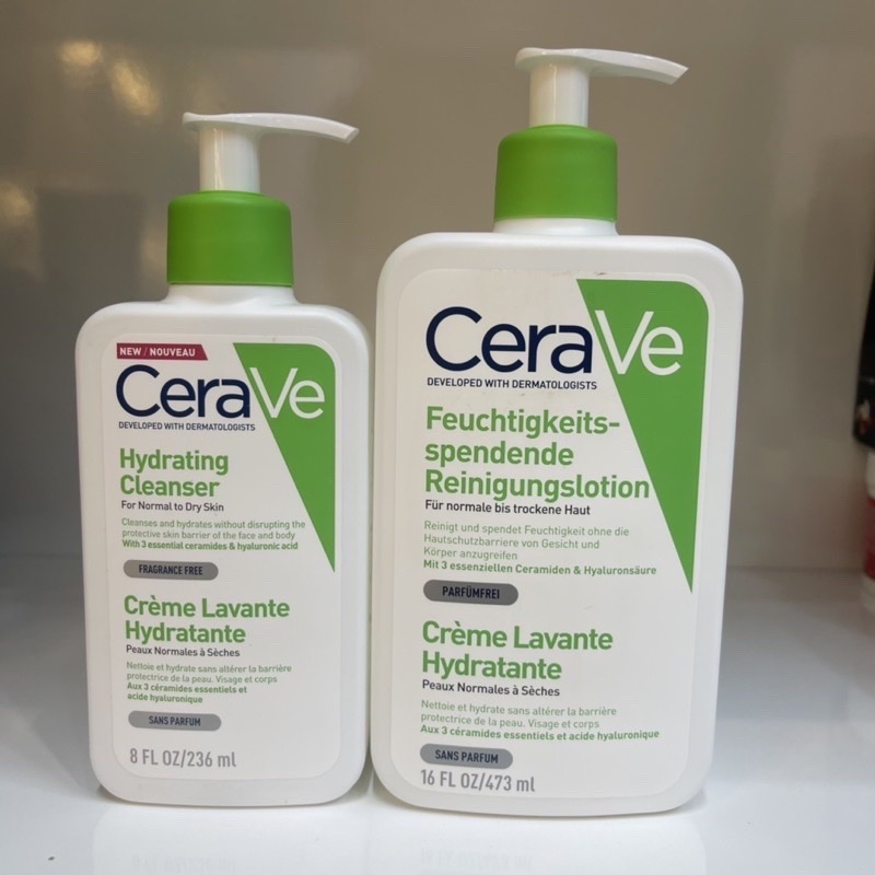 Sữa Rửa Mặt CeraVe Hydrating, Foaming - Cho Da Dầu, Khô, Nhạy Cảm 236ml/473ml