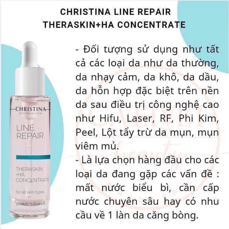 Serum Cấp Nước Line Repair Theraskin + HA Concentrate CHRISTINA Hỗ Trợ Cải Thiện Nếp Nhăn, Trẻ Hóa Làn Da Chai 50ml