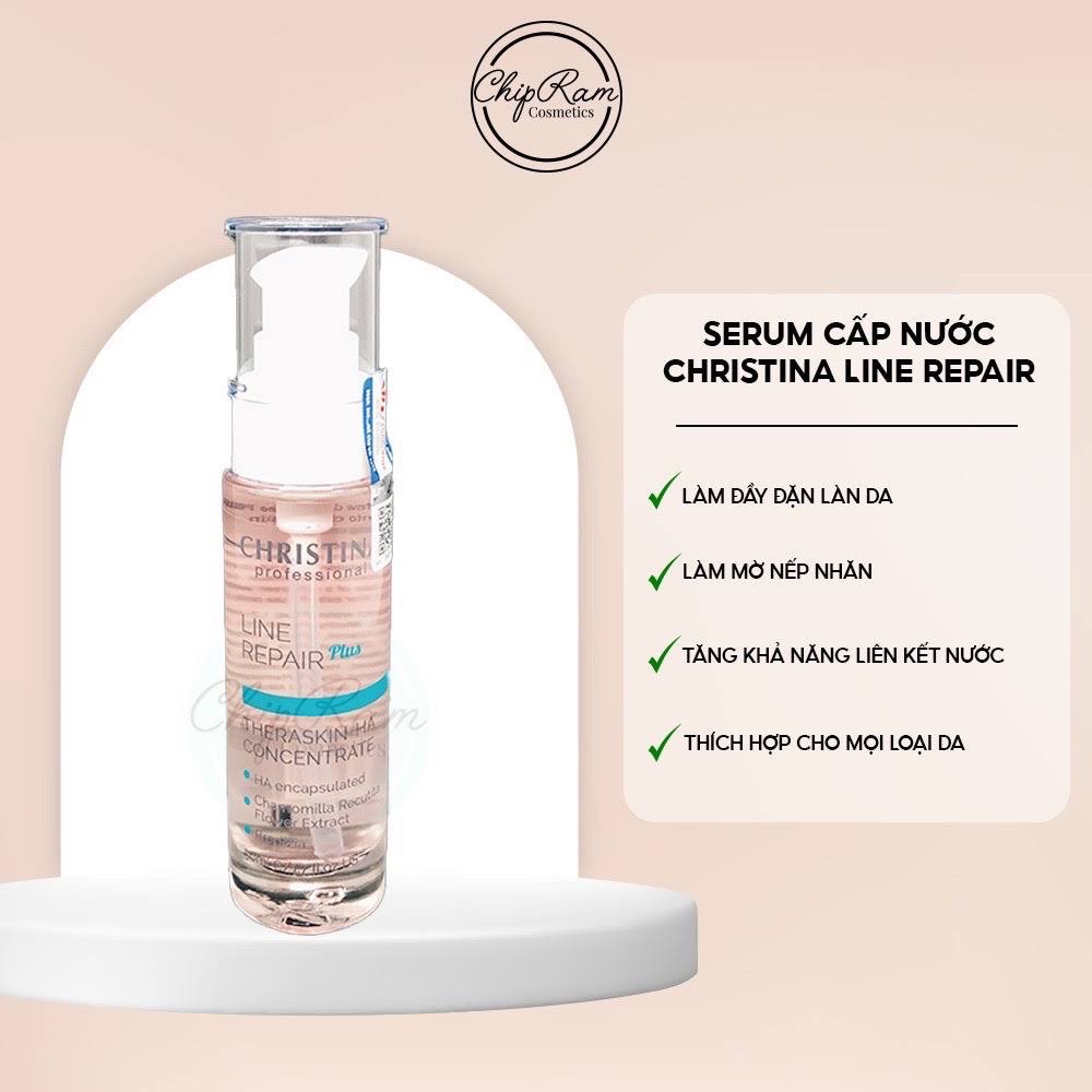 Serum Cấp Nước Line Repair Theraskin + HA Concentrate CHRISTINA Hỗ Trợ Cải Thiện Nếp Nhăn, Trẻ Hóa Làn Da Chai 50ml