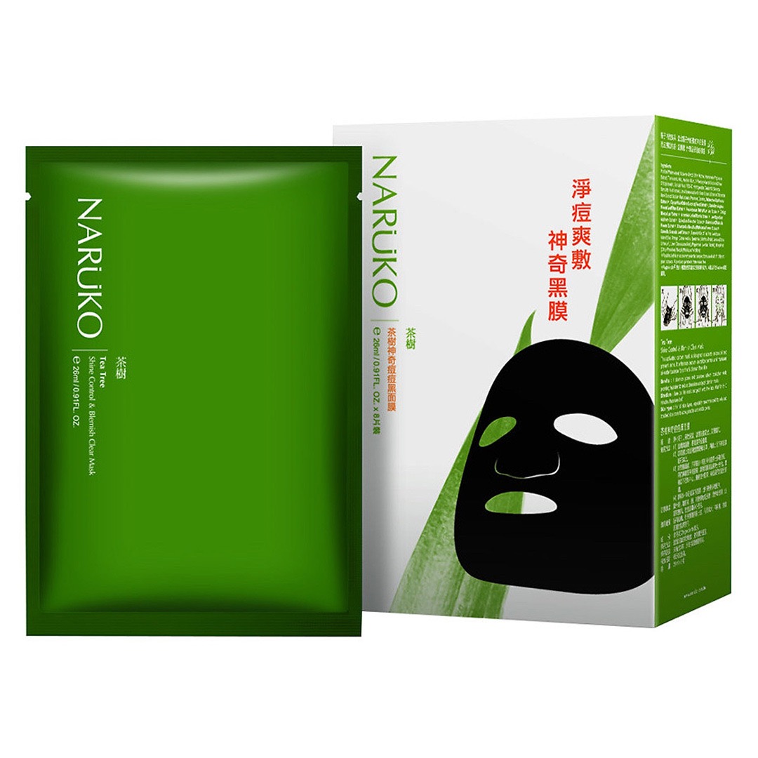 (Bản Đài) Mặt nạ kiểm soát dầu và mụn trà tràm Naruko Tea Tree 26 ml/m