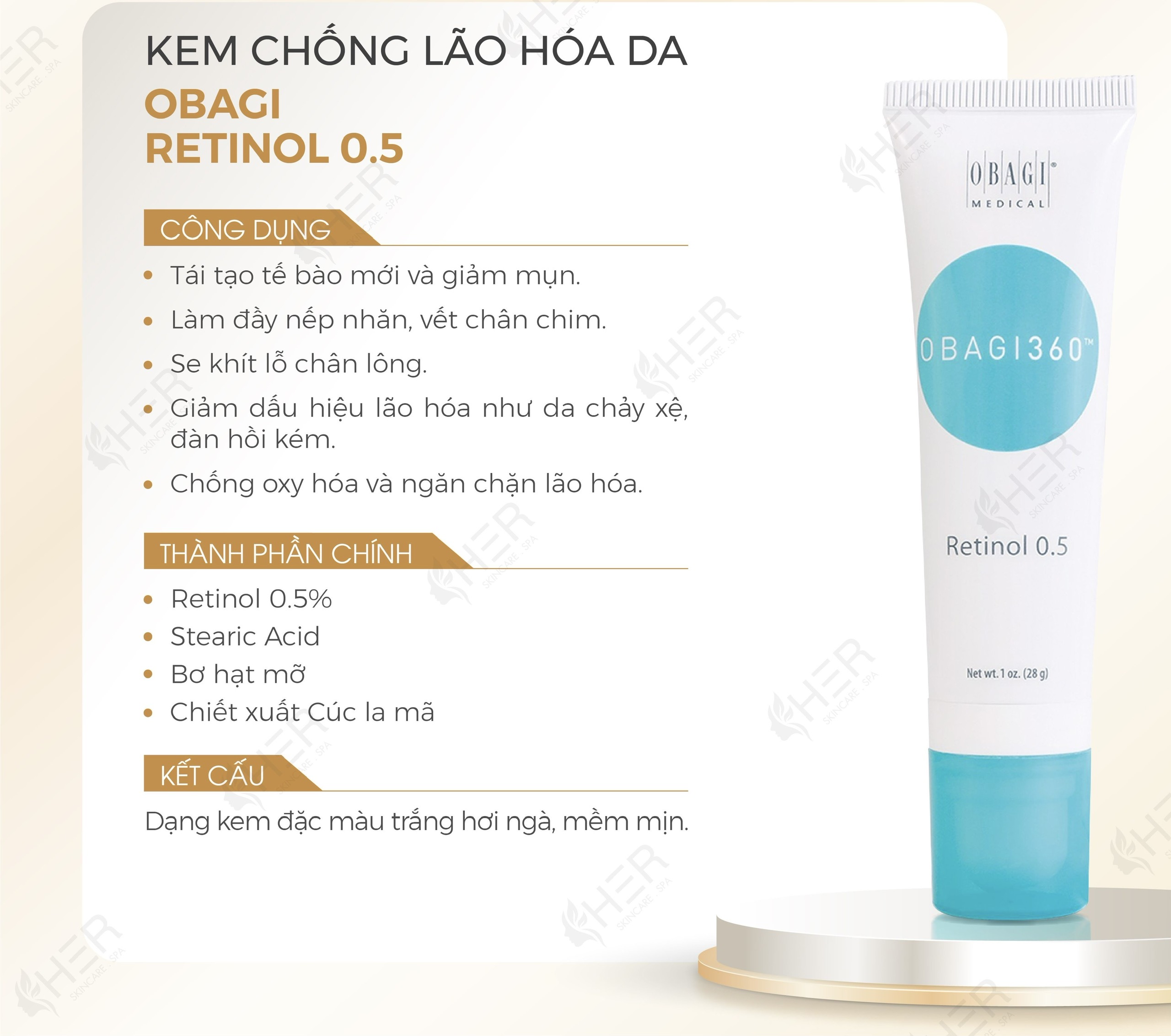 Kem chống lão hoá Obagi retinol