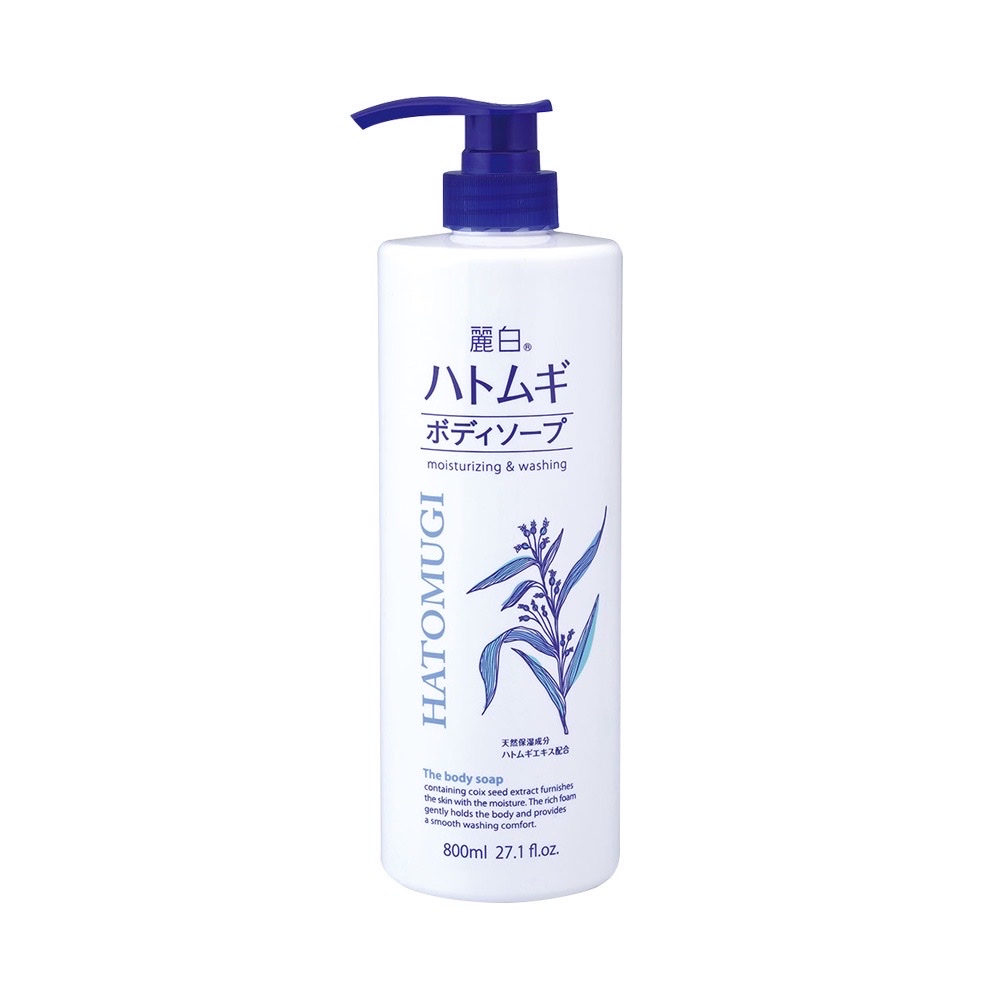 Sữa Tắm Dưỡng Ẩm Và Làm Sáng Da Reihaku Hatomugi Body Soap (800ml)
