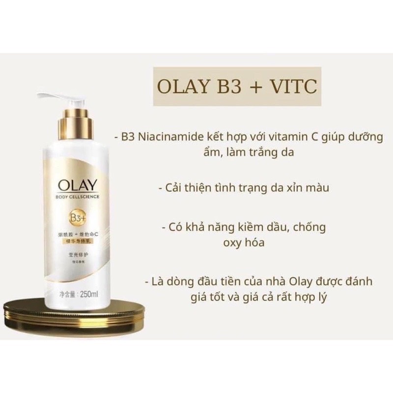 Sữa Tắm Trắng Da Olay B3+ Kết Hợp Vitamn C Bản Nội Địa Trung 500ml